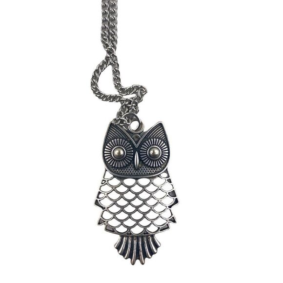 Metallic owl necklace - Picture 1 of 4